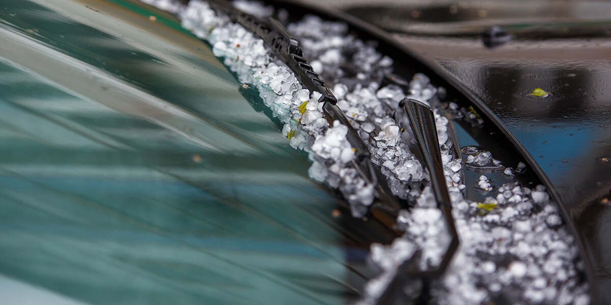 what size hail damages cars